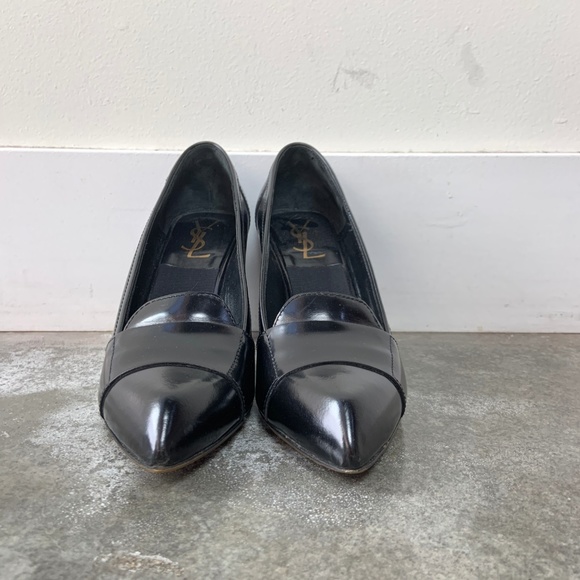 🛑 SOLD YSL Saint Laurent Loafer Pumps with Block Heel - Picture 3 of 8